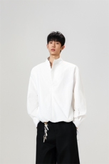 时尚立领棒球服衬衫韩版户外宽松抽绳防晒外套衬衫男冲锋衣P42，男装防晒衣，电商B319