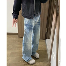 闪电纹牛仔裤网图慎用（现货4500件高品质牛仔裤C323-1-NZ868-P40，男装牛仔裤，电商C323-1