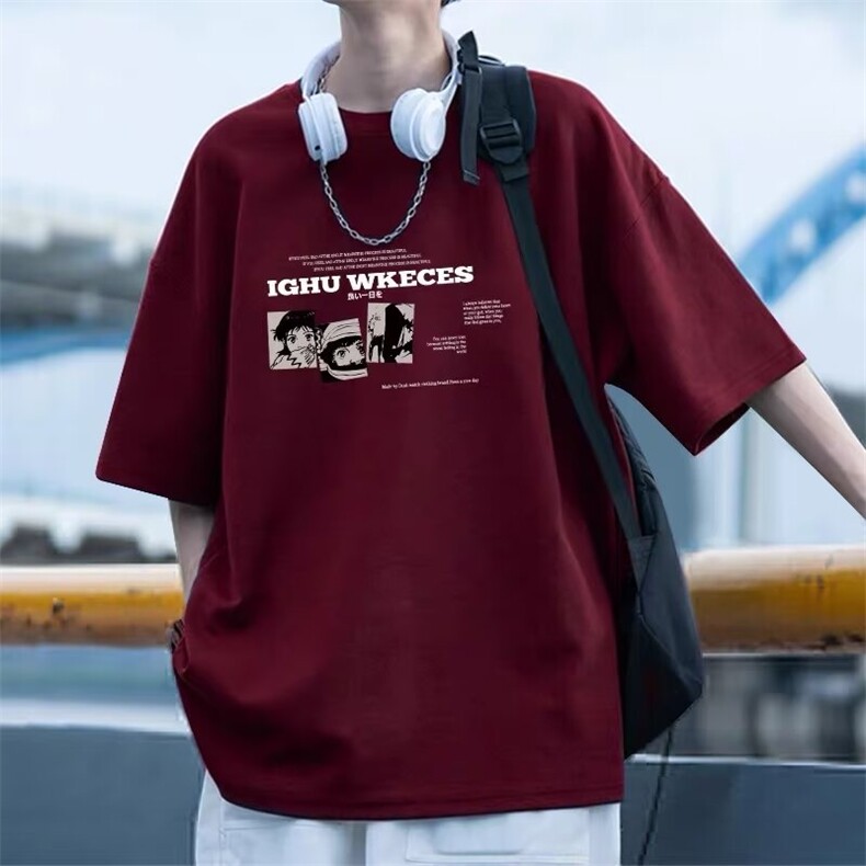日系cityboy短袖t恤男生夏季2025新款少年感穿搭潮牌潮流半袖上衣,男装T恤,星座218-1（原230）
