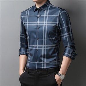 C2262钱塘2020-2欧货精品男士长袖衬衫商务休闲高品男装衬衫P69图片