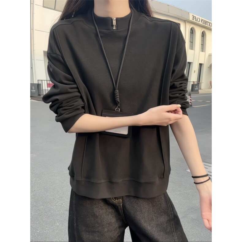 冬季保暖设计感拉链内搭双面德绒打底衫男女潮XZ811A-DR06-特P28，男装T恤，星座811A