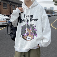 2023秋冬vintage发泡印花卫衣上衣男美式hiphop高街外套W6187-P32，男装卫衣，星座512-2