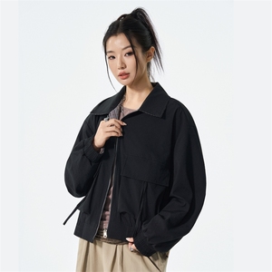 男女双面穿格子大口袋潮牌夹克休闲外套A406JK5625P85,大鹅羽绒服怎么搭配才好看图片