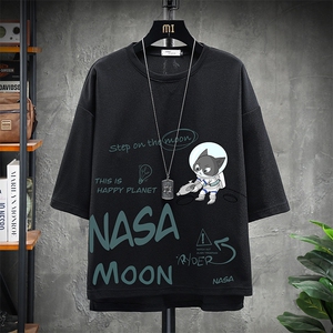 Q11187-P30 NASA联名同款春夏季七分袖t恤男大码五分袖短袖 展架图片
