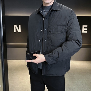 90新标 2025设计款简约休闲翻领轻薄保暖羽绒服外套75381-P198图片