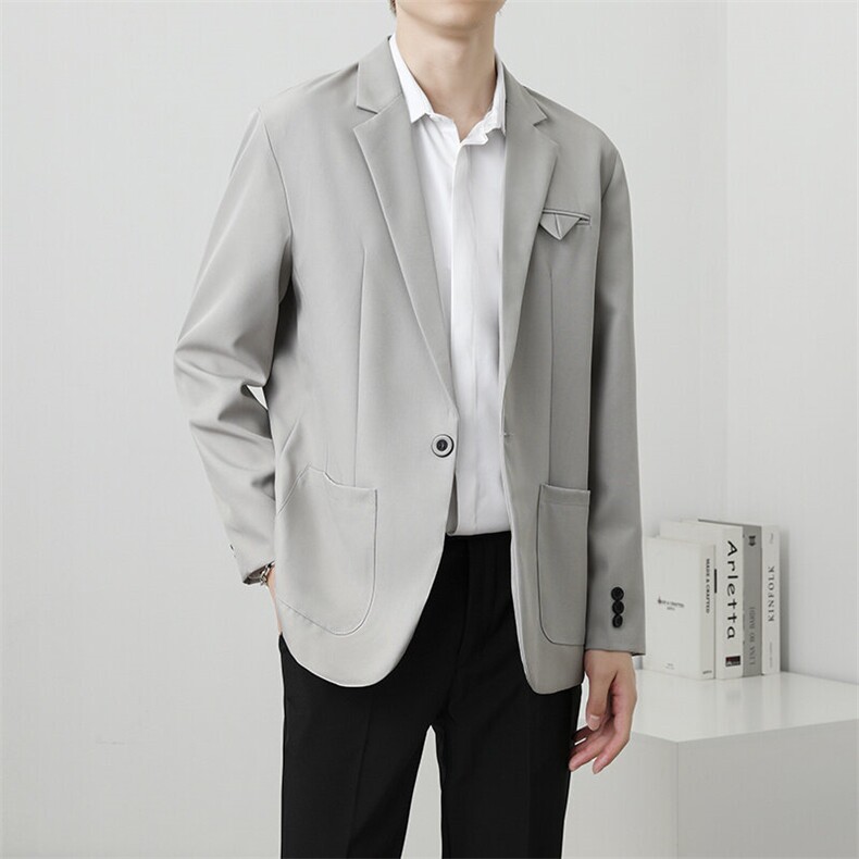休闲西服外套男生春秋季韩版潮流商务百搭痞帅小西装外套7411P60,男装西服,星座410-2
