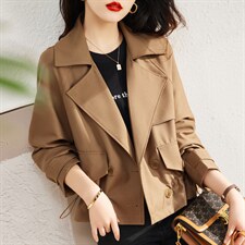 时尚韩版宽松显瘦牛仔连衣裙女春秋季新款休闲百搭长袖裙子，女装风衣，姿衣坊