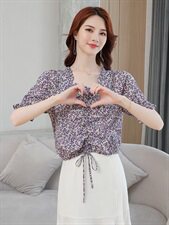 碎花衬衫女夏季2021新款韩版,女装碎花衬衫女夏季2021新款韩版,女装衬衫,寒都衣屋,寒都衣屋