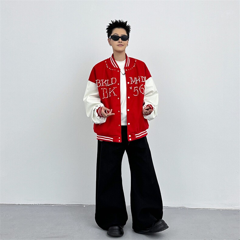 现货春秋美式复古夹克男棒球服外套潮牌JK0656-P73,男装夹克,星座308B-2