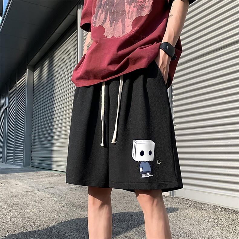 冰丝短裤男士大码宽松休闲五分裤男运动中裤MK37400-P15,男装休闲裤,电商A040