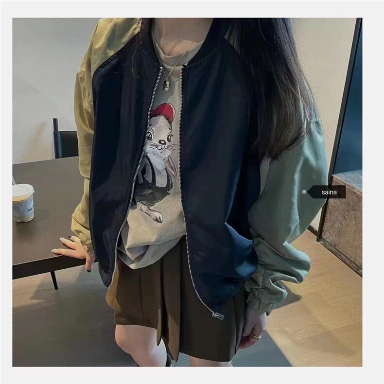 韩系撞色棒球服，其它，欧妮卡蒂蔓