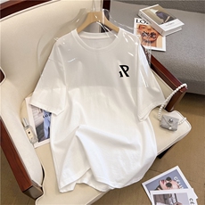 T0681-P30日系简约字母设计小众纯棉短袖夏季潮牌宽松百搭T，男装T恤，星座617A-2