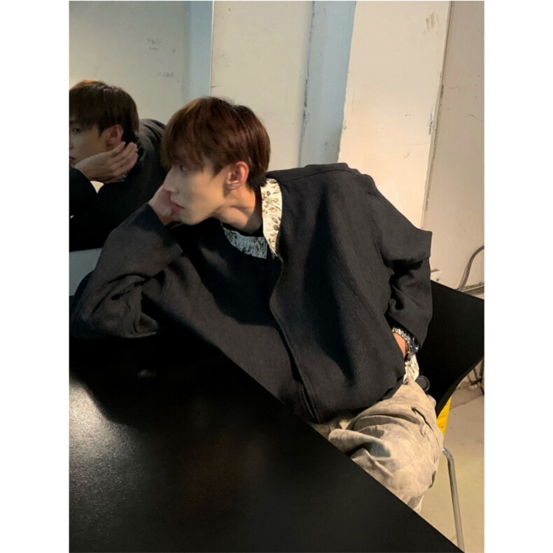 现货自制设计拼接小众夹克外套潮上衣男,男装夹克,星座807