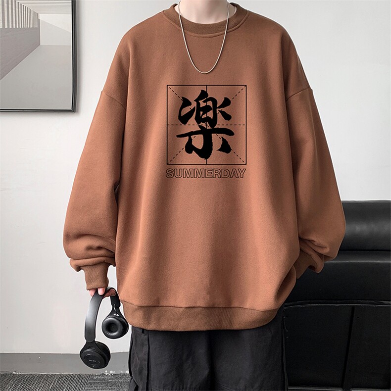 圆领卫衣男大码加厚加绒长袖t恤男S6197-P28加绒款-P33,男装卫衣,电商A040