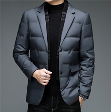 2023年冬季新款灰鸭绒商务休闲外套中年男士加厚保暖上衣羽绒服，男装羽绒服，电商B212（原钱塘6029）