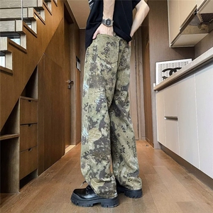 高街休闲裤男士韩版潮流直筒裤子痞子帅2024夏季ins长裤K5183-P47图片