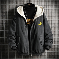 NM53047-P140牛仔外套男大码加厚加绒棉衣男羊羔毛棉服男，男装棉衣，电商A040A