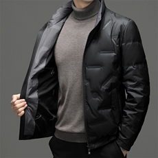 羽绒服男士冬季2023新款中年立领商务休闲爸爸装加厚保暖外套，男装羽绒服，电商B212（原钱塘6029）