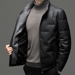 羽绒服男士冬季2023新款中年立领商务休闲爸爸装加厚保暖外套图片
