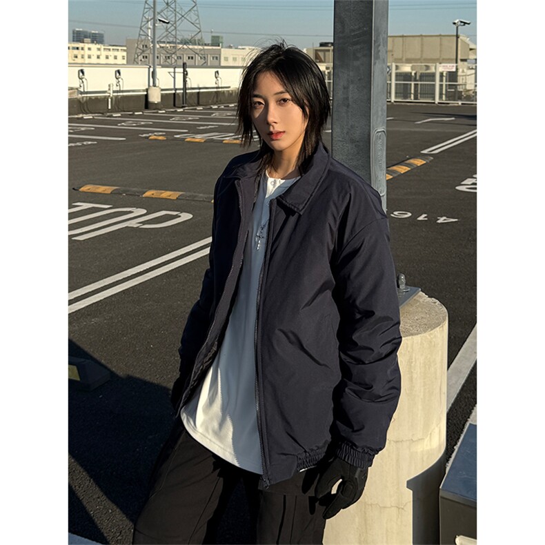 秋冬新款港风大码日系翻领保暖棉服男女潮XZ213-MF10-特P68控128,男装棉衣,星座213