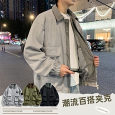 春款现货复古休闲工装夹克男士翻领宽松外套JK02656-P78，男装夹克，星座308B-2