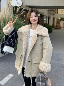 新款！保暖羊羔毛派克服工装外套2C133-6007-P255-K378图片