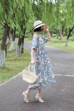 【现货】夏季新款苎花连衣裙，女装连衣裙，依鼎衣典