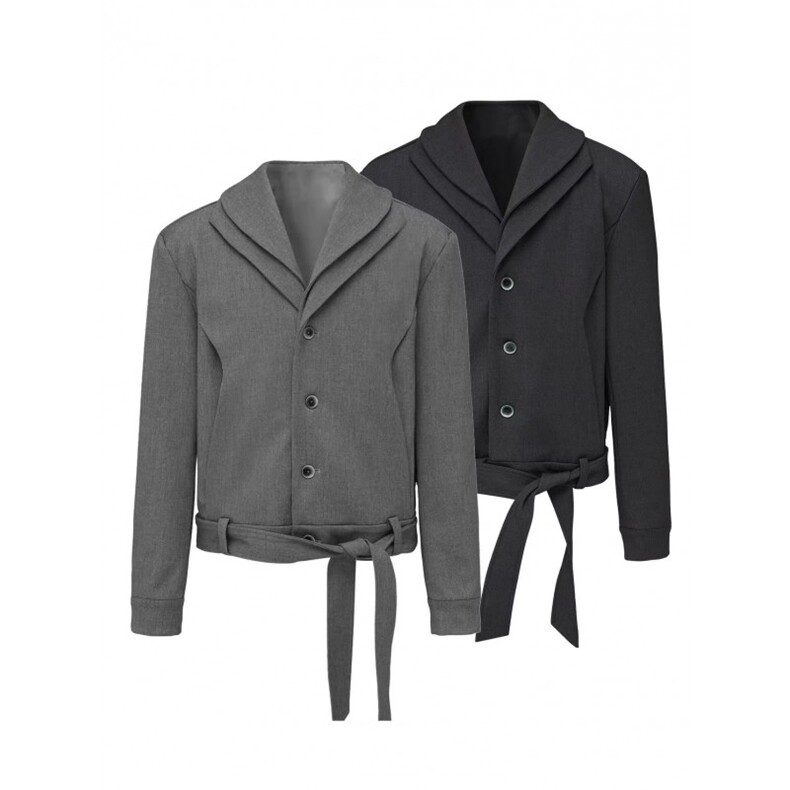 预售款~已下单春季混纺双领飘带西装斑驳领夹克外套XZ26801批118，男装夹克，星座1411A-6