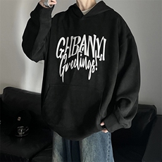 QY5203-TP50控价68秋季新品麂皮绒连帽卫衣港风发泡字母印花上衣，男装卫衣，电商A102-1