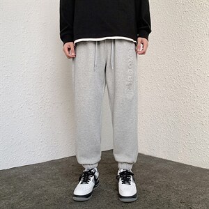 新春男韩版潮流港风休闲立体印花松紧束脚宽松休闲裤FNY2322-P45,男装休闲裤,电商A128