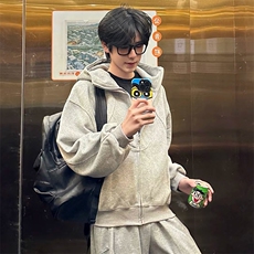 抖音得物高品质二开25秋冬美式高街重磅结构高领连帽卫衣外套W62，男装卫衣，电商A486