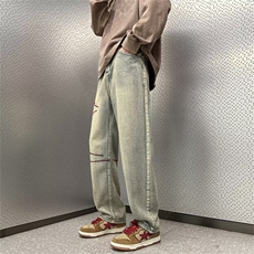 欧美vibe裤子男冬季新款潮痞帅炸街牛仔裤B8153P40，男装牛仔裤，星座1116-2