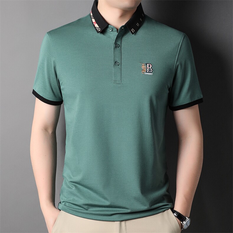 宽松翻领纯色短袖polo衫男装2024夏季商务休闲中年男SFT3132-P65,男装Polo衫,星座1105-3