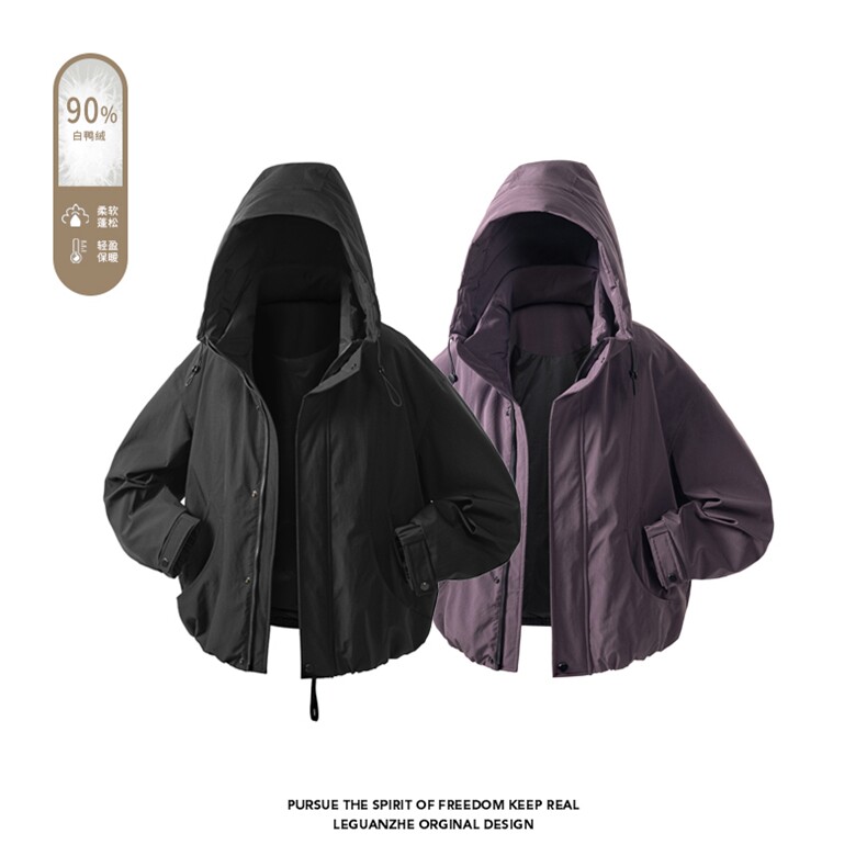 2025 冬季新款 港风白底大码90%白鸭绒羽绒服M-4X 2535-特P249图片