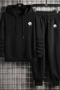 TL8059-P80 连帽卫衣套装男运动套装两件套长袖运动服 网格挂拍图片