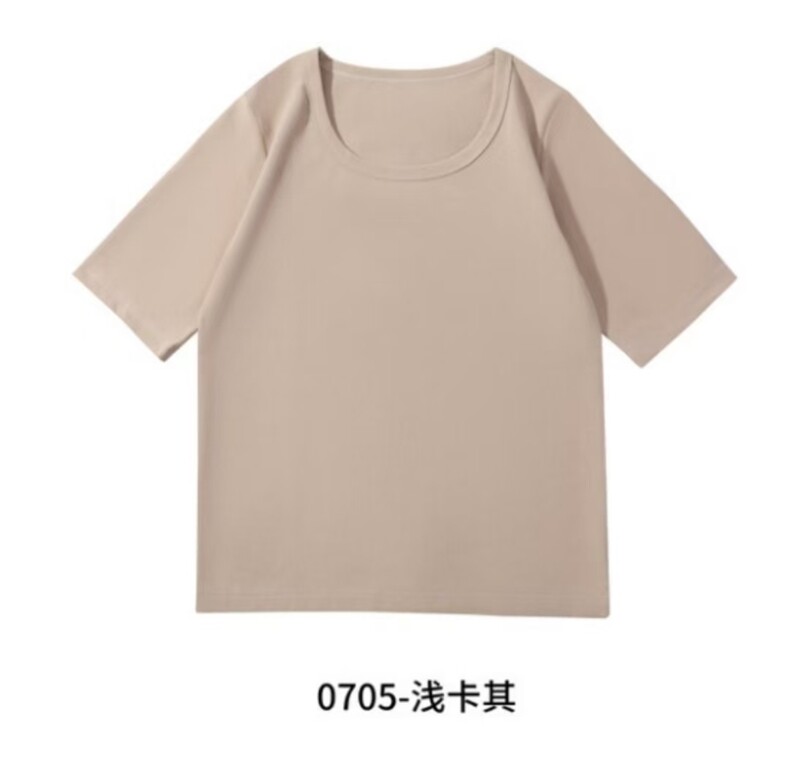 女款螺纹棉短袖休闲百搭纯色,男装T恤,冬梦尼服饰