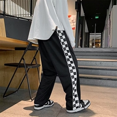 218-1-P32-TK51新款时尚休闲侧边格子休闲裤，男装休闲裤，四季星座218-1