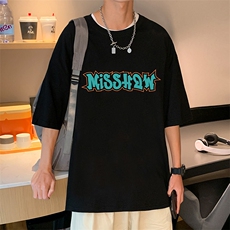 T577P26夏季新款港风纯棉短袖T恤ins衣服宽松半袖体恤上衣，男装T恤，星座304A
