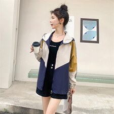 2022年秋季新款休闲宽松时尚百搭风衣外套，女装风衣，靓星雨