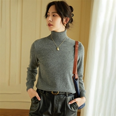 山羊绒基础百搭高领纯色羊绒衫女冬季新品，女装羊绒衫，绒美人羊绒