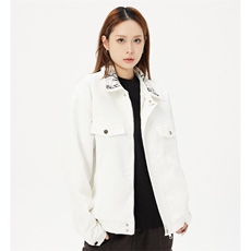 网络图现货白蛇翻领宽松夹克男女美式复古休闲外套RJ210-P85，男装夹克，星座1005-4
