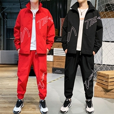 2021春秋男士夹克套装时尚印花休闲运动两件套DS531T，男装卫衣，电商A102