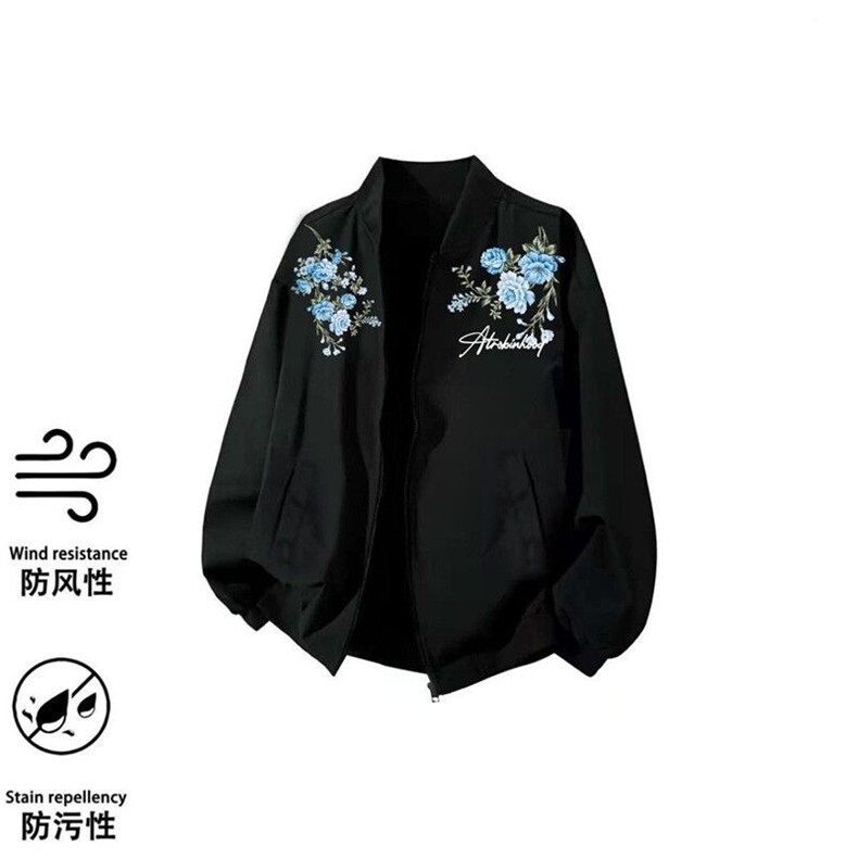 1506/QSS8780/P63美式飞行员潮牌情侣字母夹克外套拉链宽松棒球服,男装夹克,星座1506