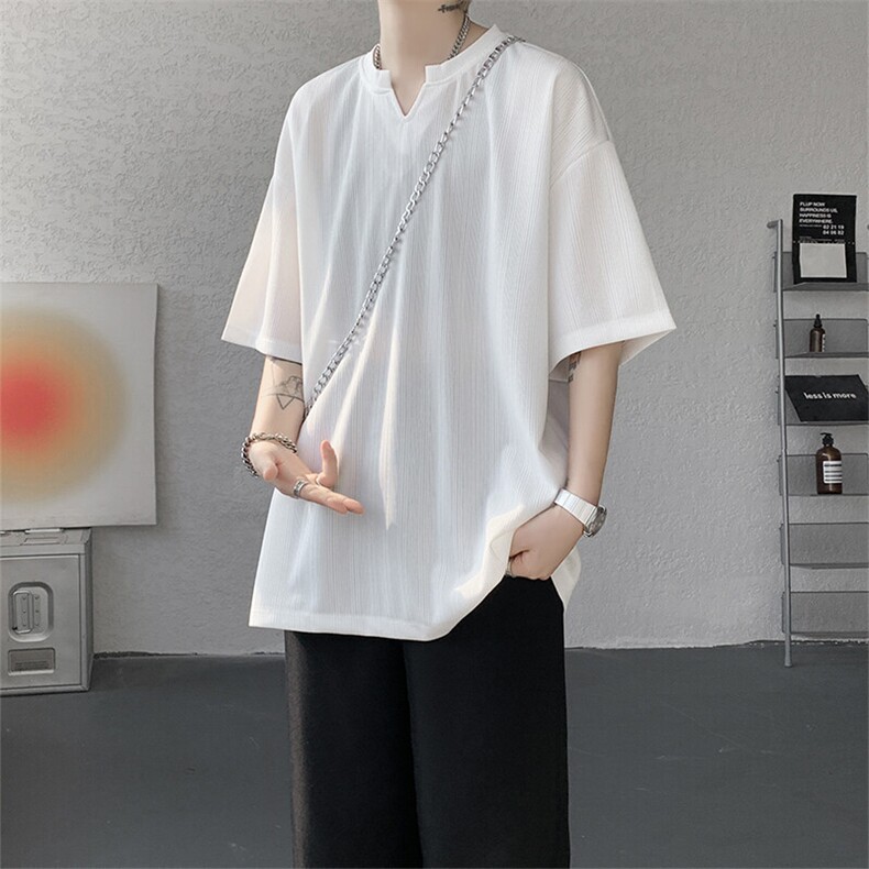 短袖男夏季新款港风宽松冰丝T恤T0158-P22,男装T恤,星座214-3