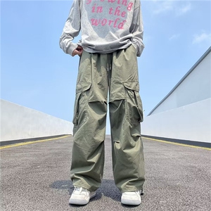 夏季潮牌宽松直筒休闲裤2024新款高街复古工装裤男 现货K7909-P37图片