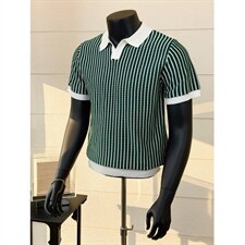 假模黑色polo领针织冰丝短袖K86012-P55，男装T恤，星座1012-1