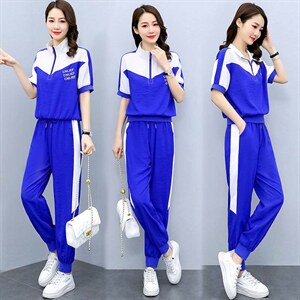 休闲时尚运动服套装2025新款女装夏款妈妈短袖漂亮减龄洋气两件套图片