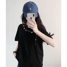 万针全刺绣工艺抖音得物高品质260克重磅纯棉双纱美式高街短袖T恤，男装T恤，电商A486-1