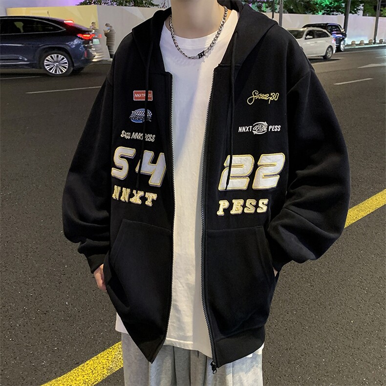 卫衣男连帽春秋季ins港风宽松潮牌百搭外套JK8531-P45图片