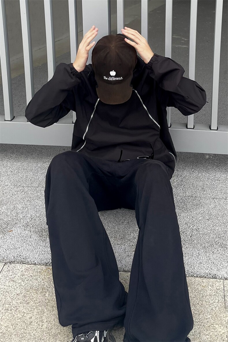 B221美式ins高街暗黑宽松双拉链防水户外冲锋衣SY2312-P90控118,男装夹克,电商B221